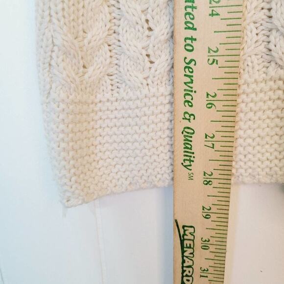 Vintage John Paul Richard Womens Petite Large Ivory Pearl Embellished Sweater - Picture 12 of 14